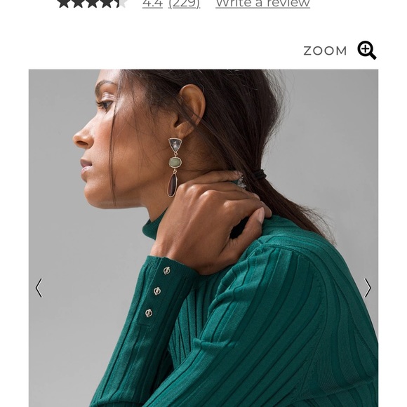 Deep mineral green turtle neck, NWT and receipt - Picture 2 of 6